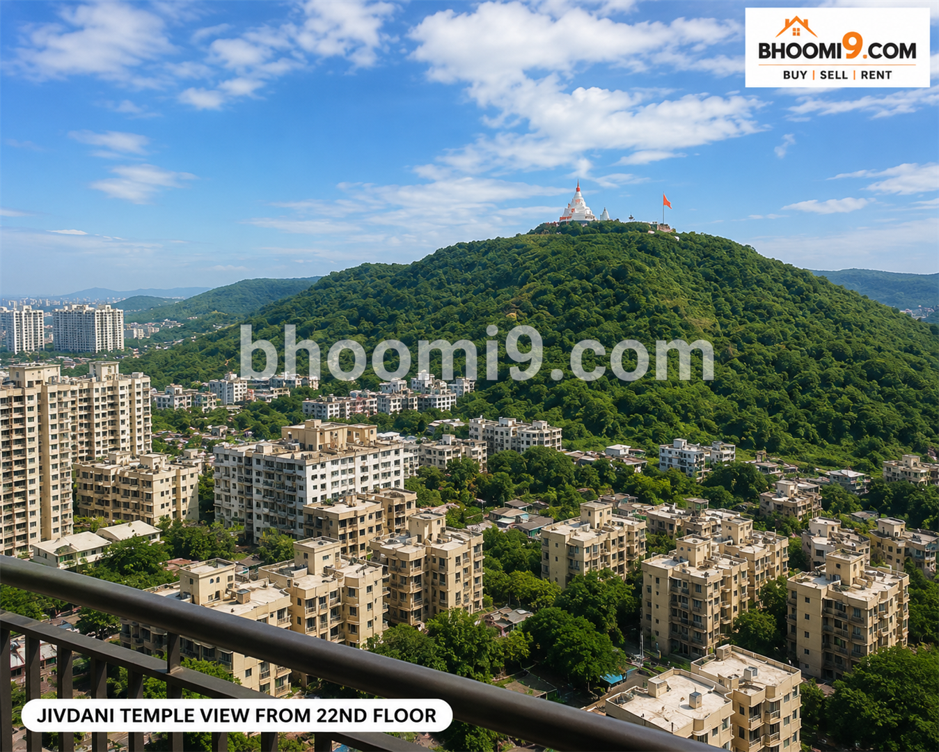 2 BHK MHADA Flat for Rent in Virar West | 22nd Floor | Jivdani Temple View - Image 3